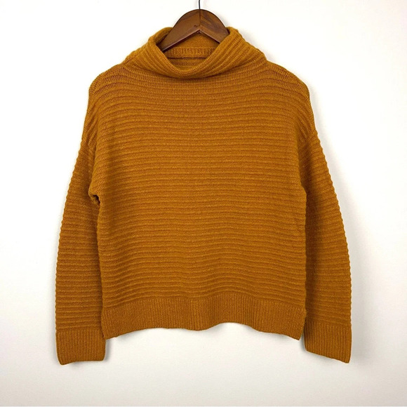 NWT Madewell Belmont Mock Neck Sweater in Golden Harve - Picture 4 of 8